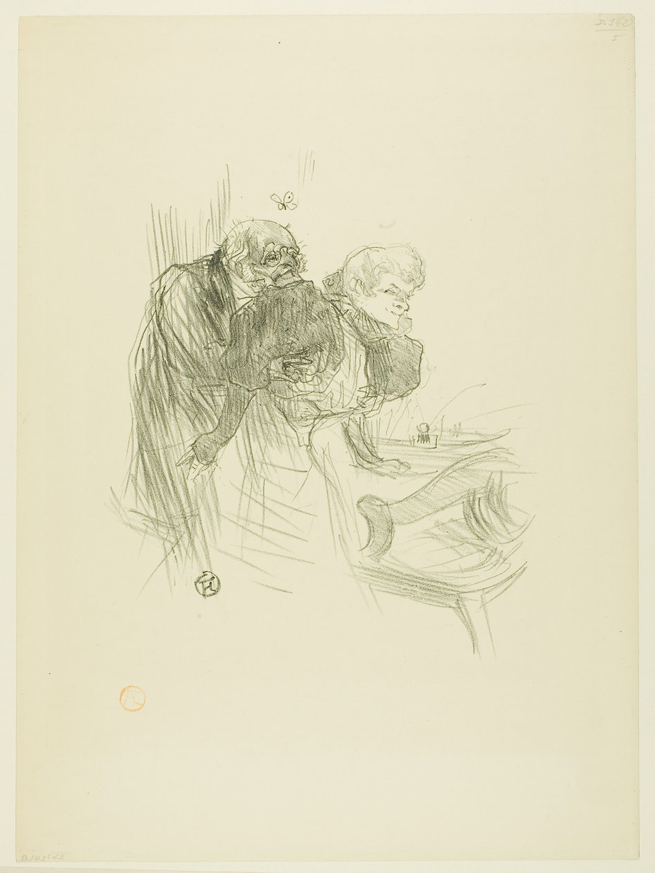Bønnen til de polske jødene, fra Au Pied du Sinaï av Henri de Toulouse-Lautrec