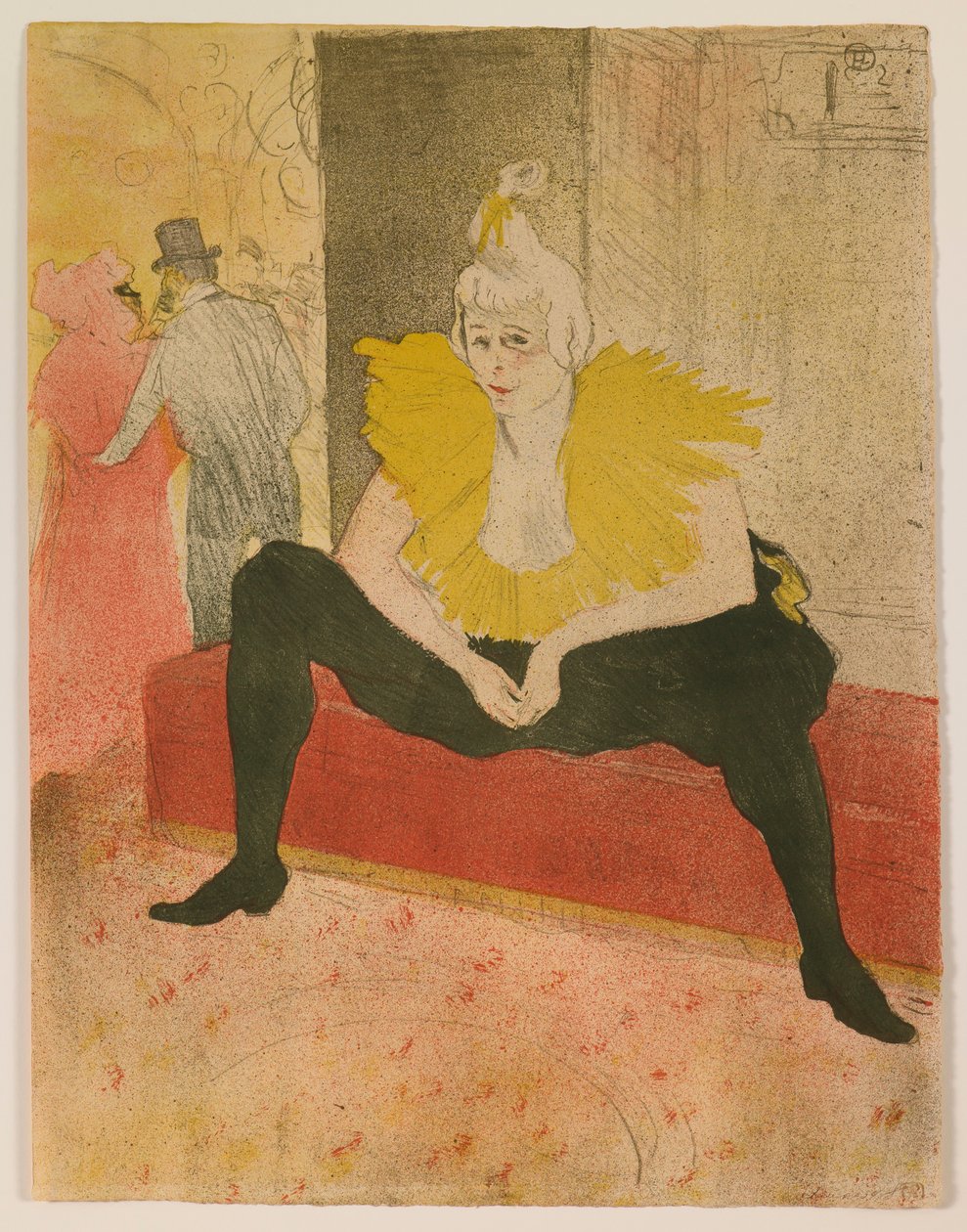Den sittende klovnekvinnen, fra serien «Elles» av Henri de Toulouse-Lautrec