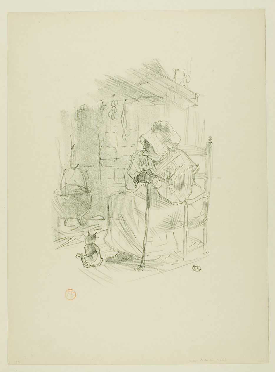 Hemmeligheten, fra Melodier av Désiré Dihau av Henri de Toulouse-Lautrec