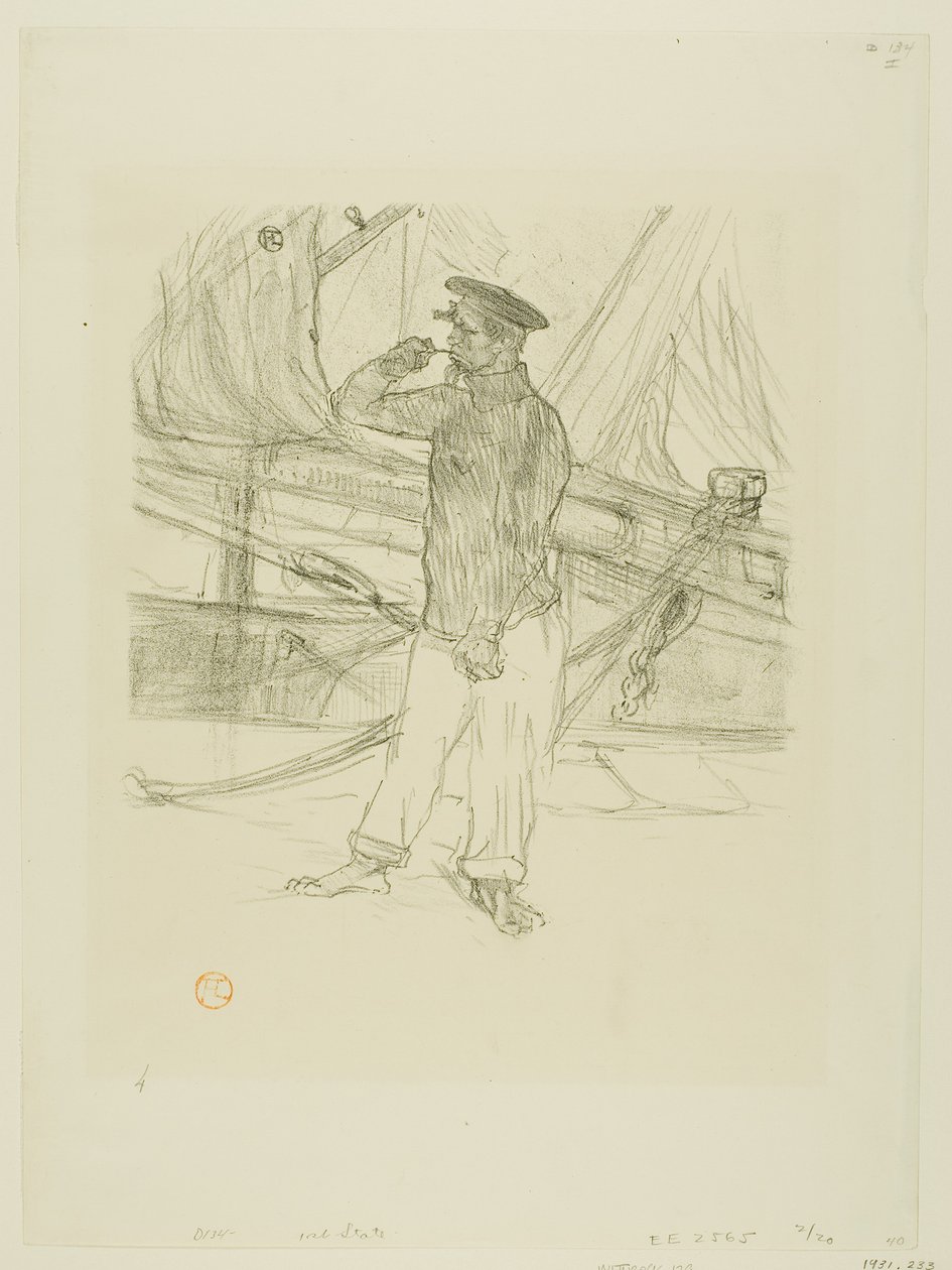 The Smoked Sild, fra Melodier av Désiré Dihau av Henri de Toulouse-Lautrec