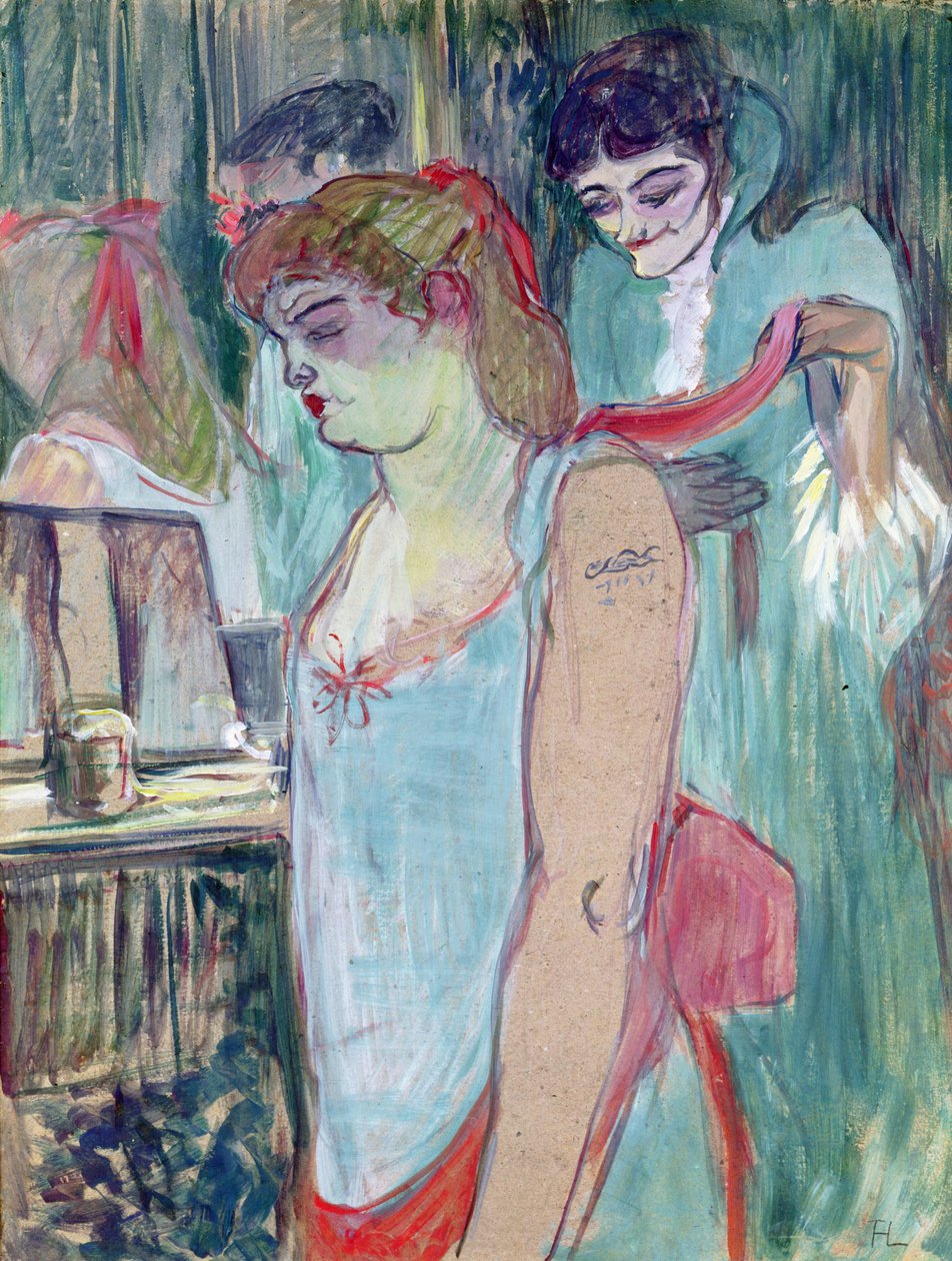Den tatoverte kvinnen eller toalettet av Henri de Toulouse Lautrec