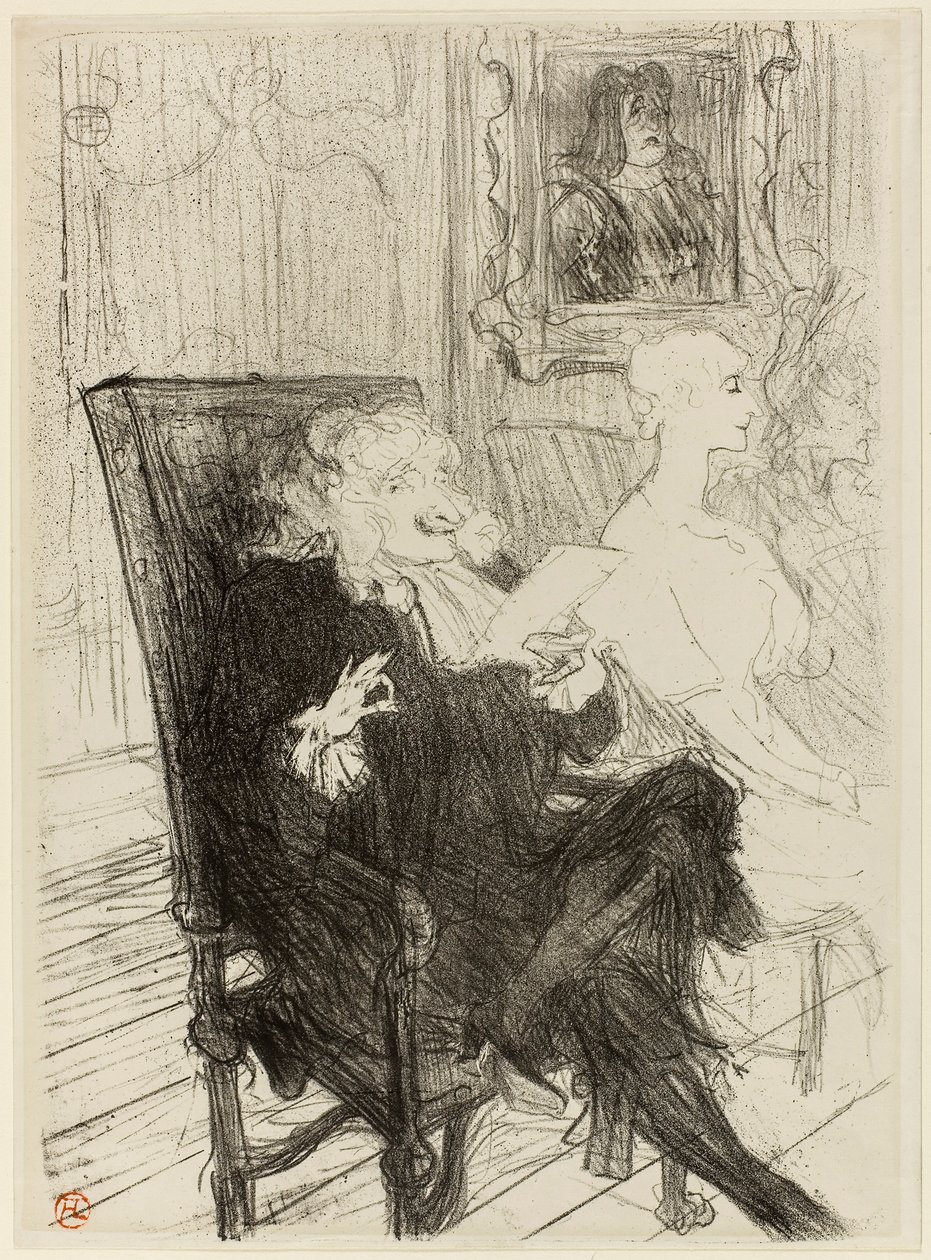 Truffier og Moreno, i Learned Women av Henri de Toulouse-Lautrec