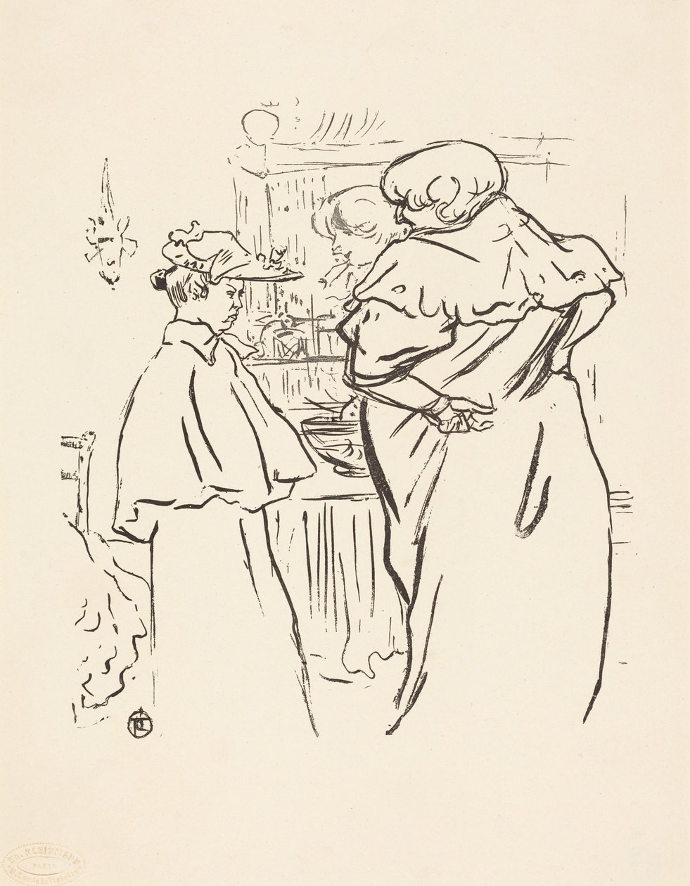 To kvinner foran et speil av Henri de Toulouse-Lautrec
