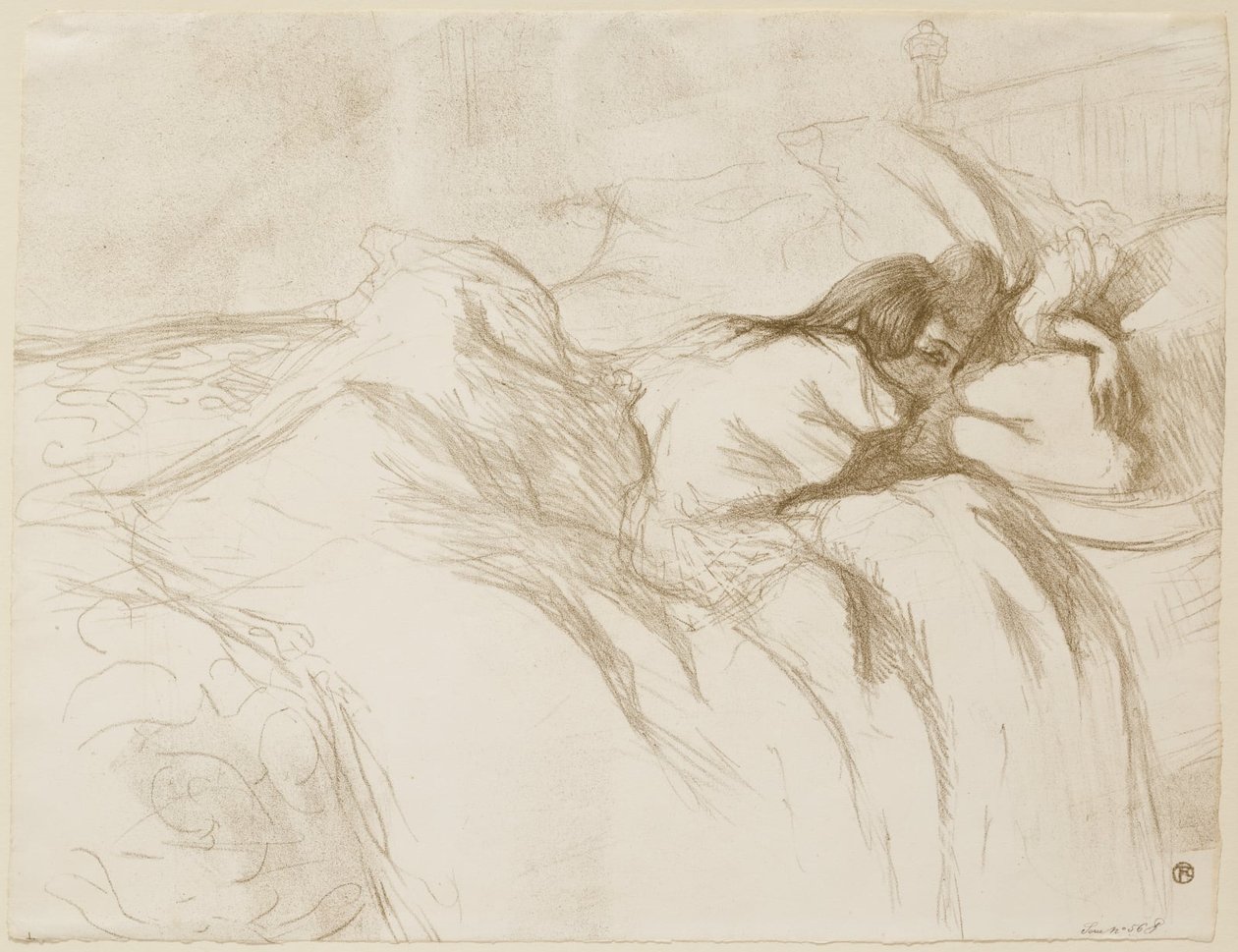 Liggende kvinne - våkner av Henri de Toulouse-Lautrec