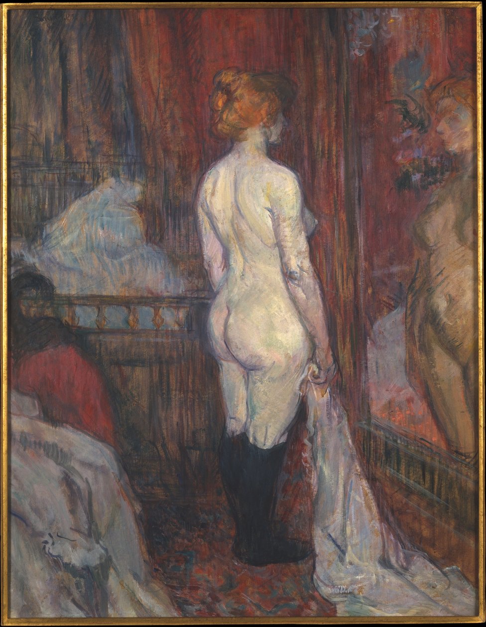 Kvinne foran et speil av Henri de Toulouse-Lautrec