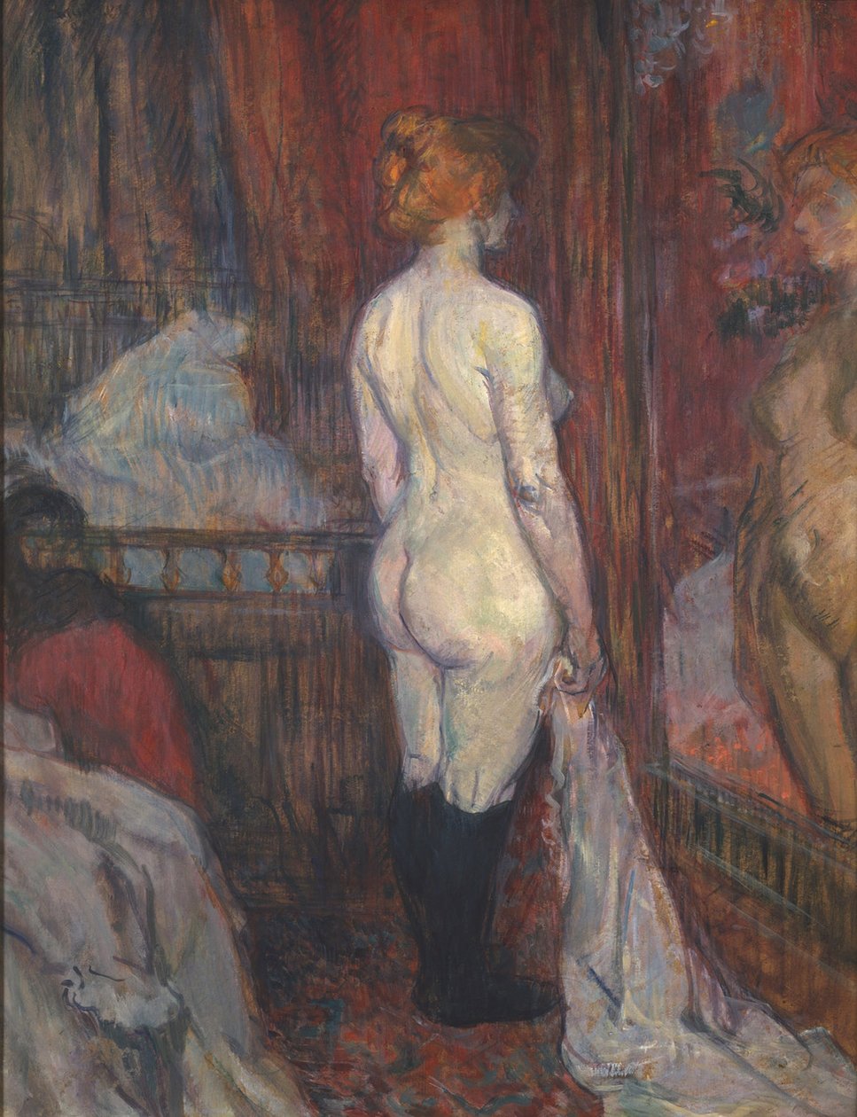 Kvinne foran et speil av Henri de Toulouse Lautrec