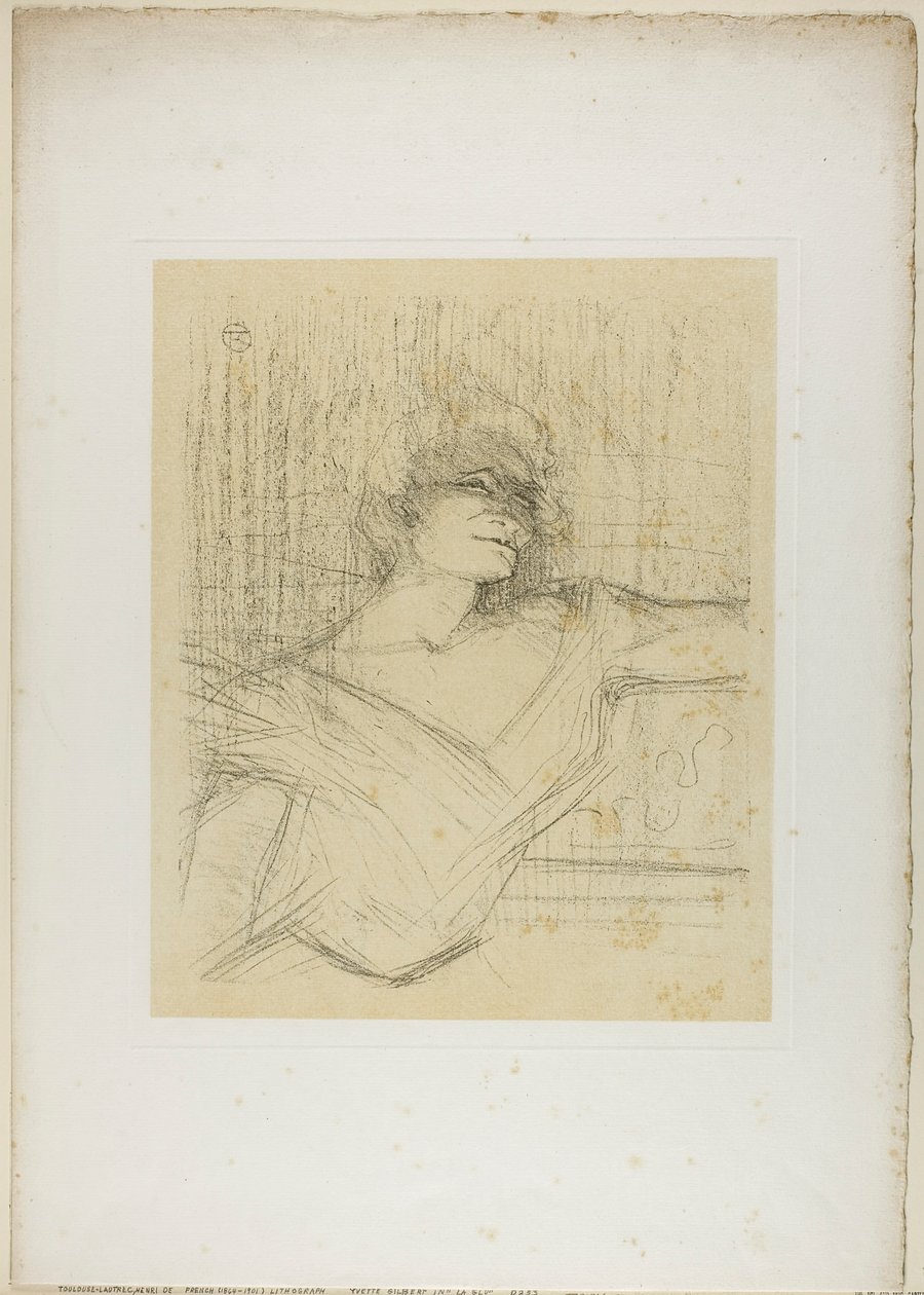 Yvette Guilbert—In the Glue, fra Yvette Guilbert av Henri de Toulouse-Lautrec