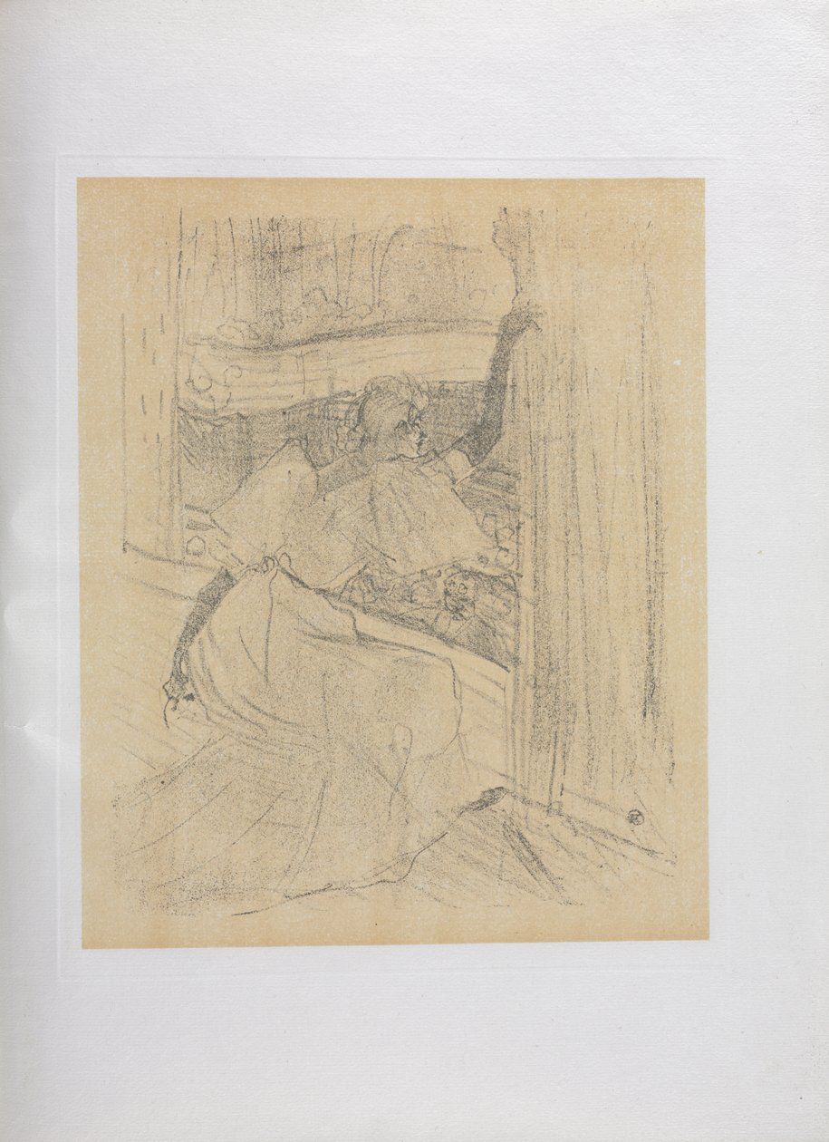 Yvette Guilbert-engelsk serie: Saluting the Audience av Henri de Toulouse-Lautrec