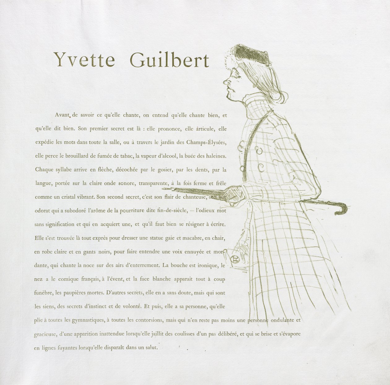 Yvette Guilbert-French Series: nr. 1 av Henri de Toulouse-Lautrec