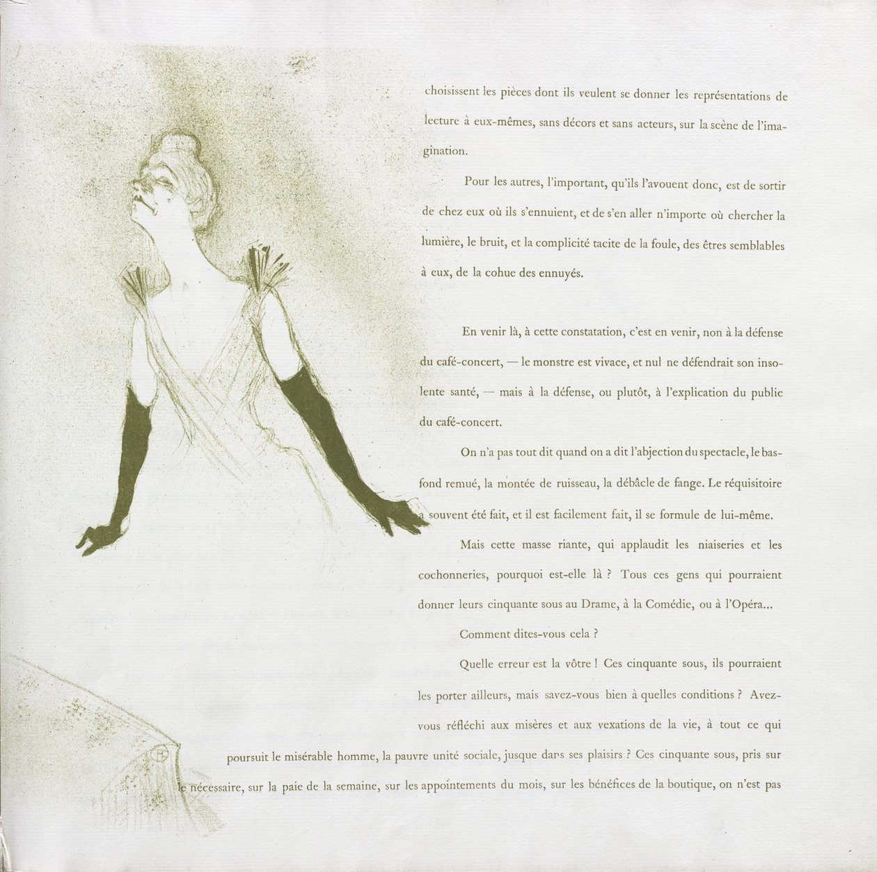 Yvette Guilbert-French Series: nr. 4 av Henri de Toulouse-Lautrec