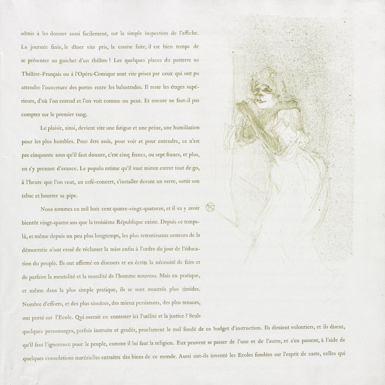 Yvette Guilbert-French Series: nr. 5 av Henri de Toulouse-Lautrec