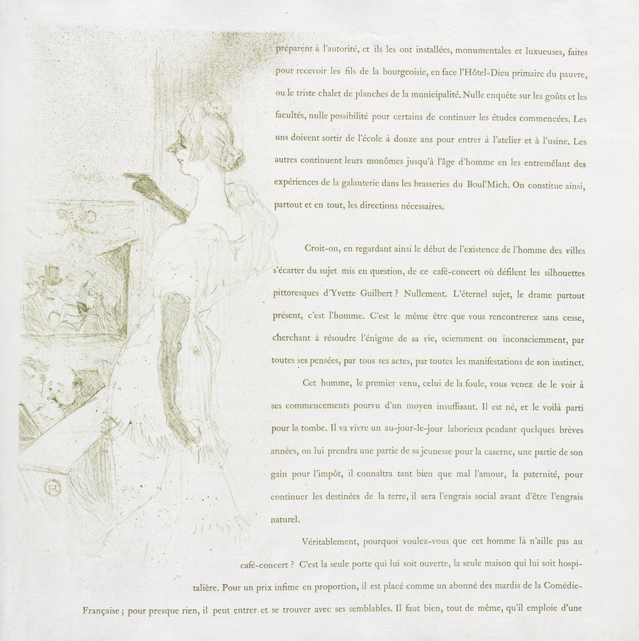 Yvette Guilbert-French Series: nr. 6 av Henri de Toulouse-Lautrec