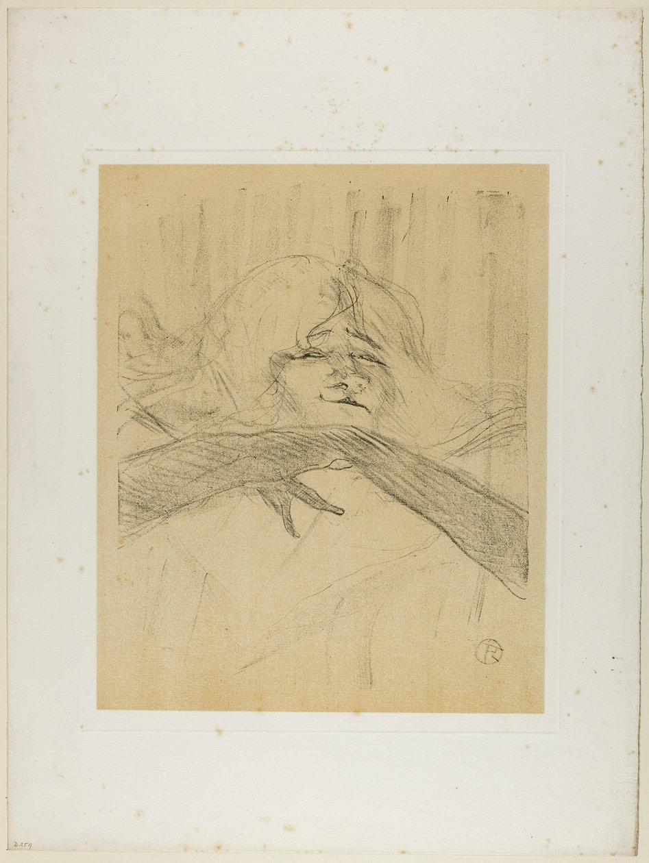 Yvette Guilbert - #39;Linger, Longer, Loo#39;, fra Yvette Guilbert av Henri de Toulouse-Lautrec