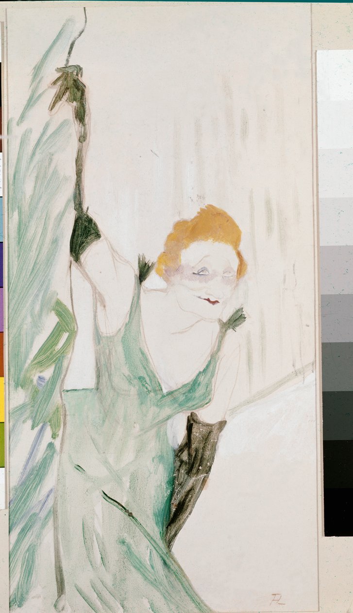 Yvette Guilbert hilser publikum av Henri de Toulouse Lautrec