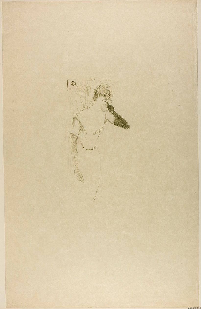 Yvette Guilbert, i Colombine ved Pierrot av Henri de Toulouse-Lautrec