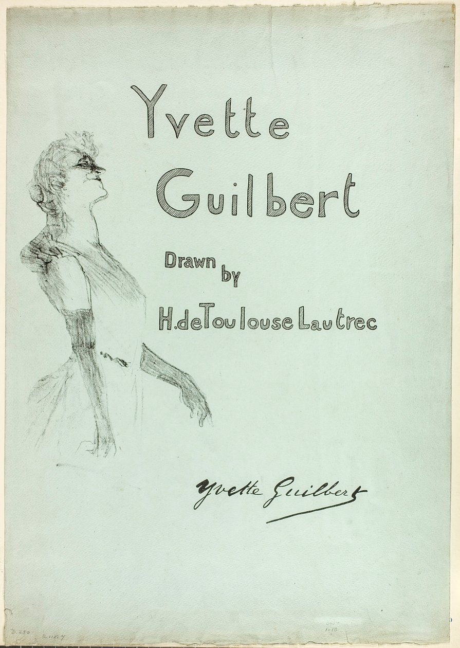 Yvette Guilbert på Scenen, fra Yvette Guilbert av Henri de Toulouse-Lautrec