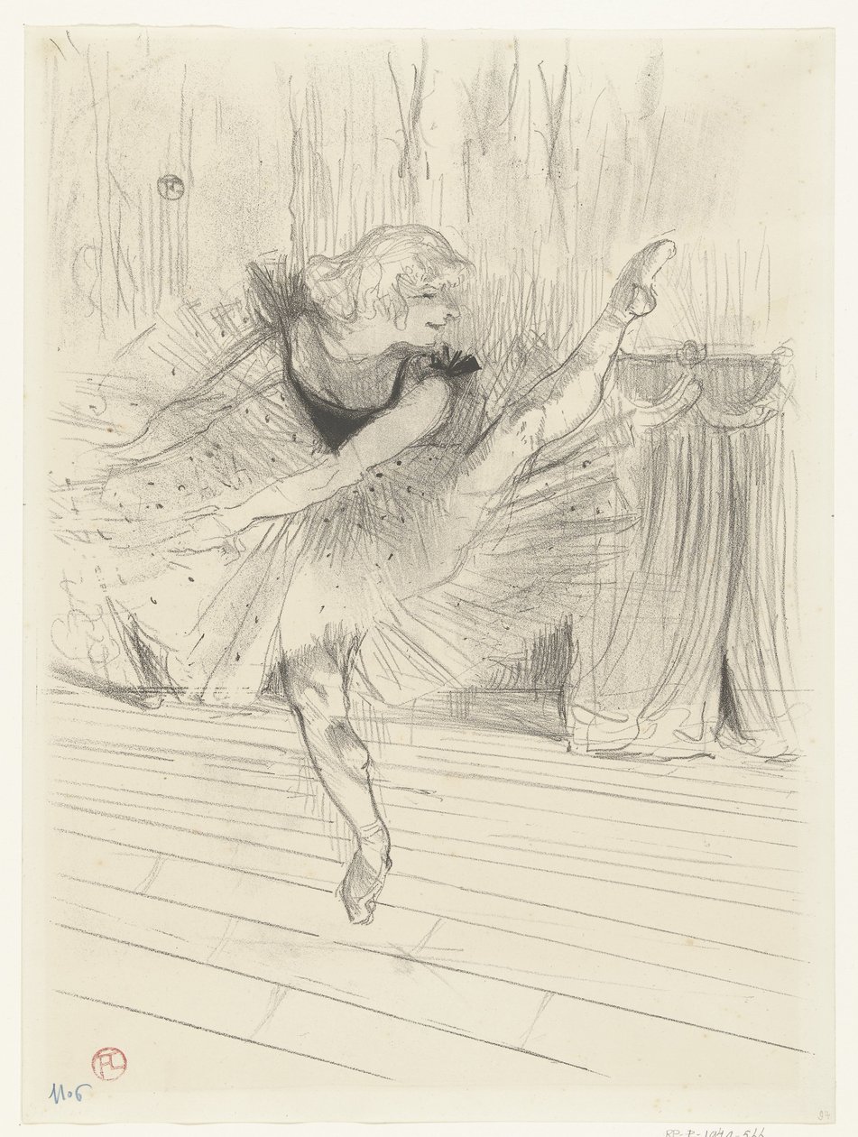 Portret av danseres Ida Heath Ida Heath engelsk danser av Henri de Toulouse Lautrec (signed by artist)