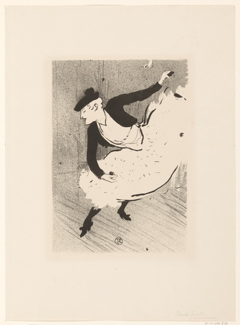 Portrett av zangeres Edmee Lescot Edmee Lescot The Cafe Concert (serietittel) av Henri de Toulouse Lautrec (signed by artist)