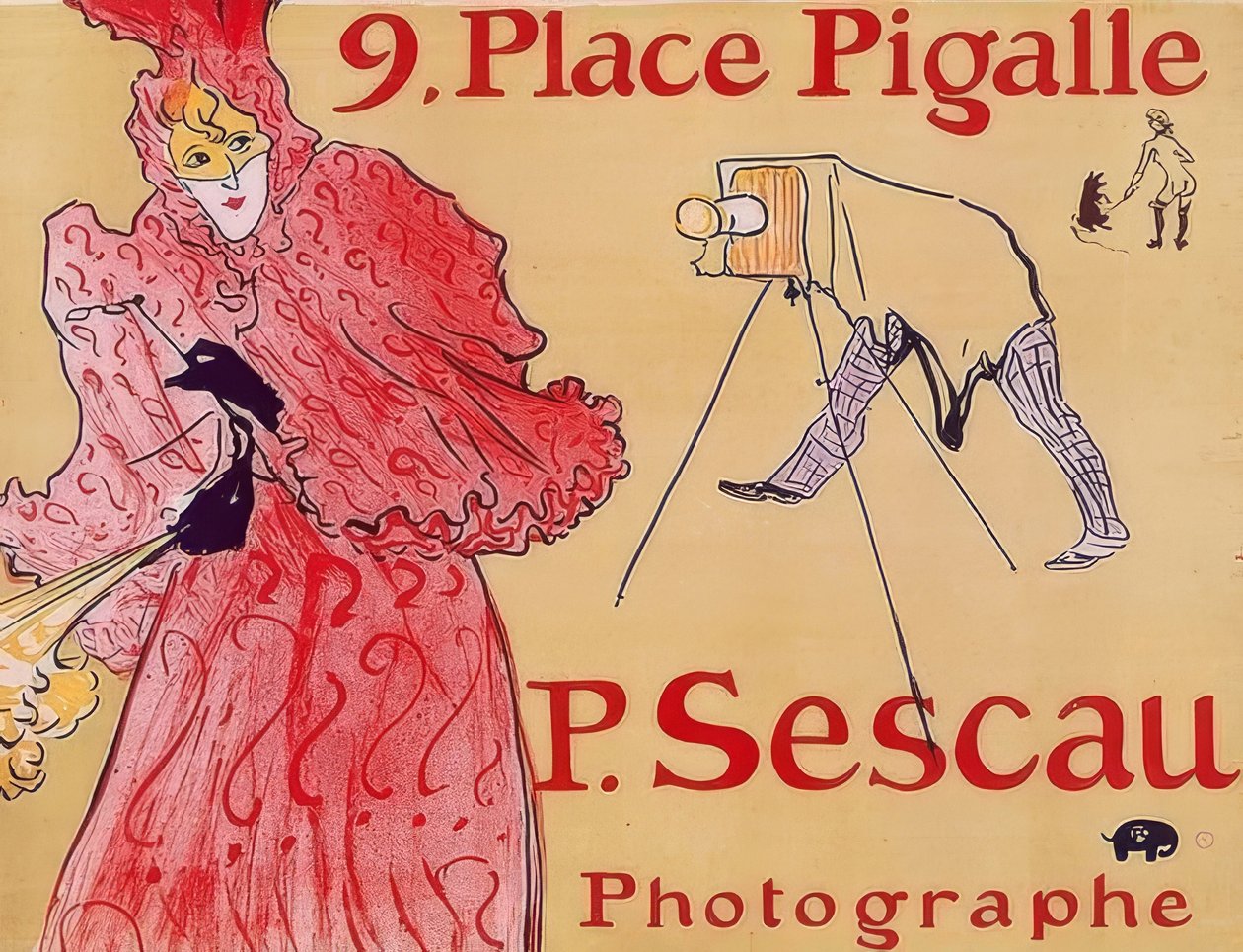 9. Place Pigalle - P. Sescau, fotograf av Henri de Toulouse Lautrec