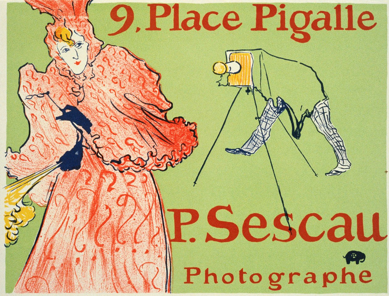 9, Place Pigalle, P. Sescau fotografplakat, 1894. av Henri de Toulouse Lautrec