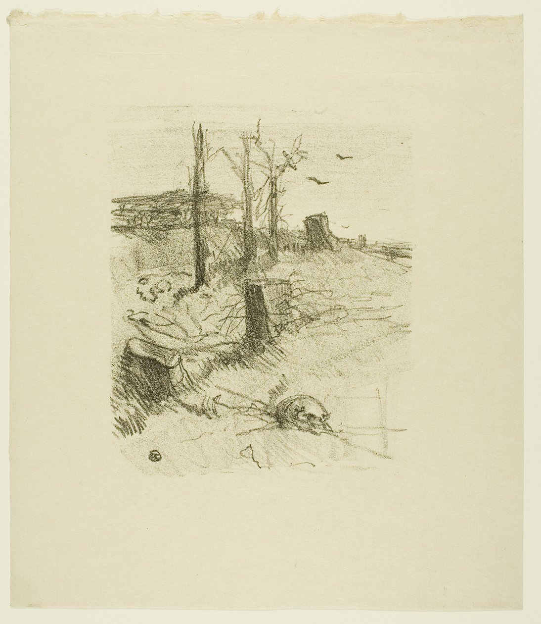 En kirkegård i Galicia, fra Au Pied du Sinaï av Henri de Toulouse Lautrec