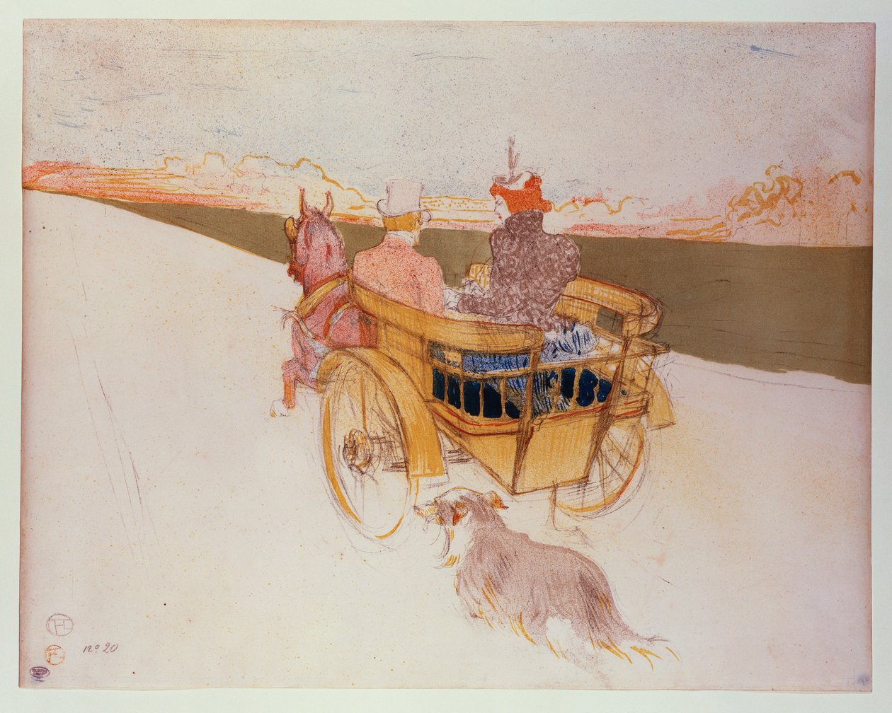 A Country Party eller The English Cart av Henri de Toulouse Lautrec