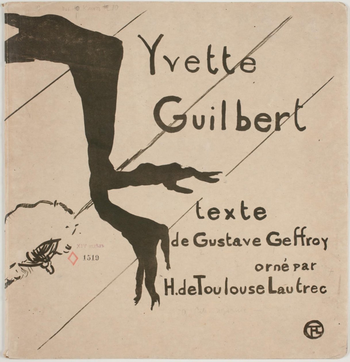Albumforside: Yvette Guilbert av Henri de Toulouse Lautrec