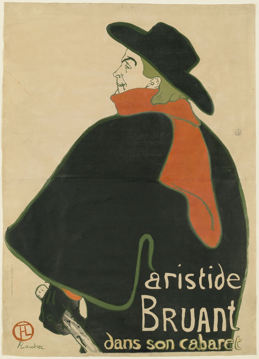 Aristide Bruant, i hans kabaret av Henri de Toulouse Lautrec