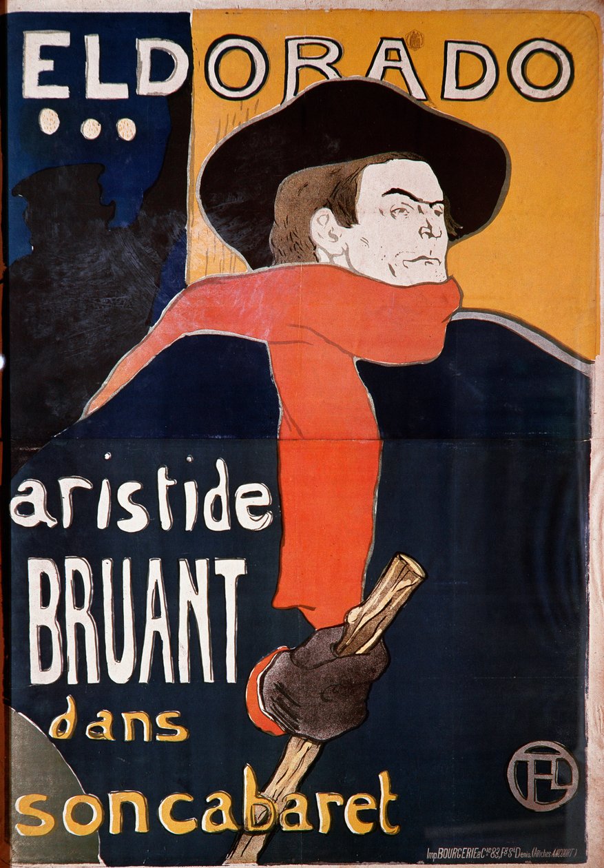 Aristide Sparrow i sin kabaret. Tegning av Henri de Toulouse-Lautrec (Toulouse Lautrec av Henri de Toulouse Lautrec