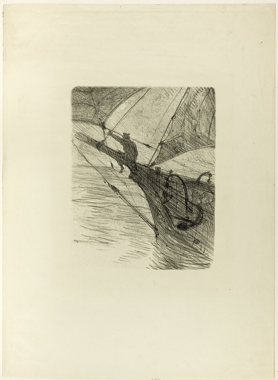 At Sea by Night, fra Melodier av Désiré Dihau av Henri de Toulouse Lautrec