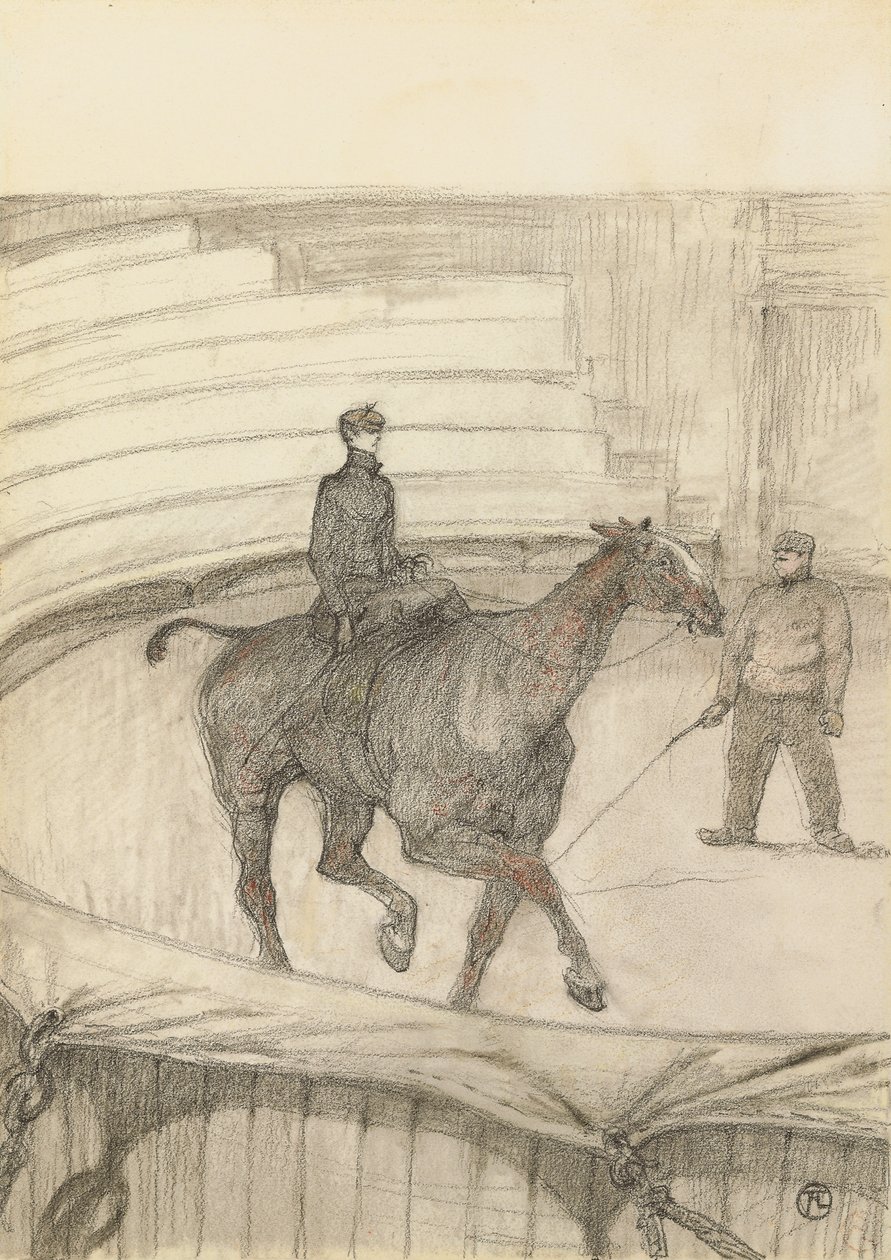 På Sirkus: Øving; Au Cirque: Travail de Repetition, 1899 av Henri de Toulouse Lautrec