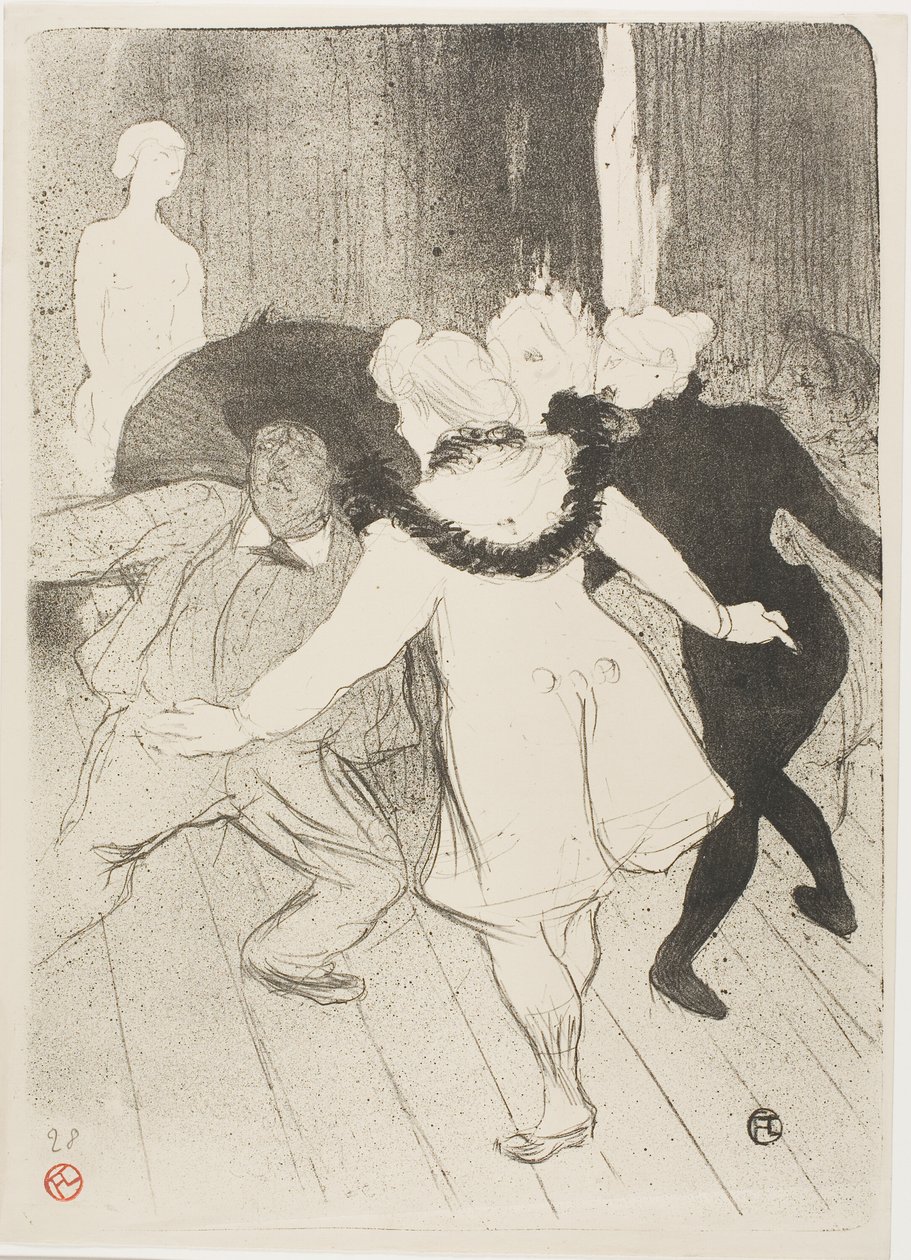 At the Folies-Bergere: The Modesty of Monsieur Prudhomme av Henri de Toulouse Lautrec
