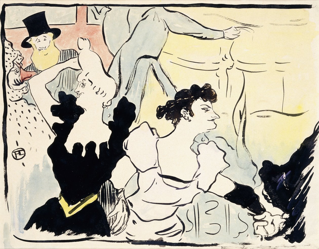 Ved Masked Ball-Parisian Festivities-New Revels, 1892 av Henri de Toulouse Lautrec