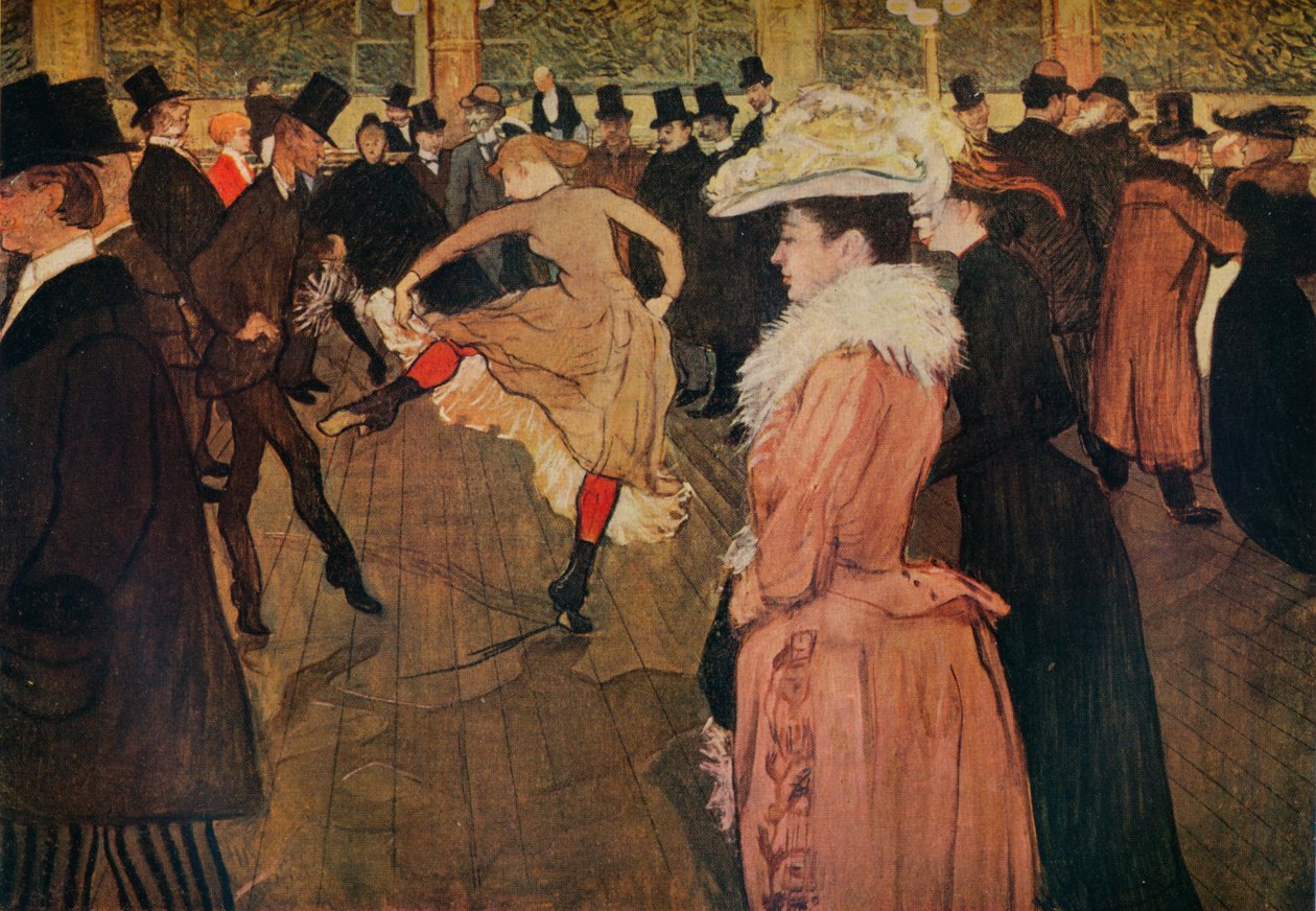 På Moulin Rouge, dansen, 1890 1934 av Henri de Toulouse Lautrec
