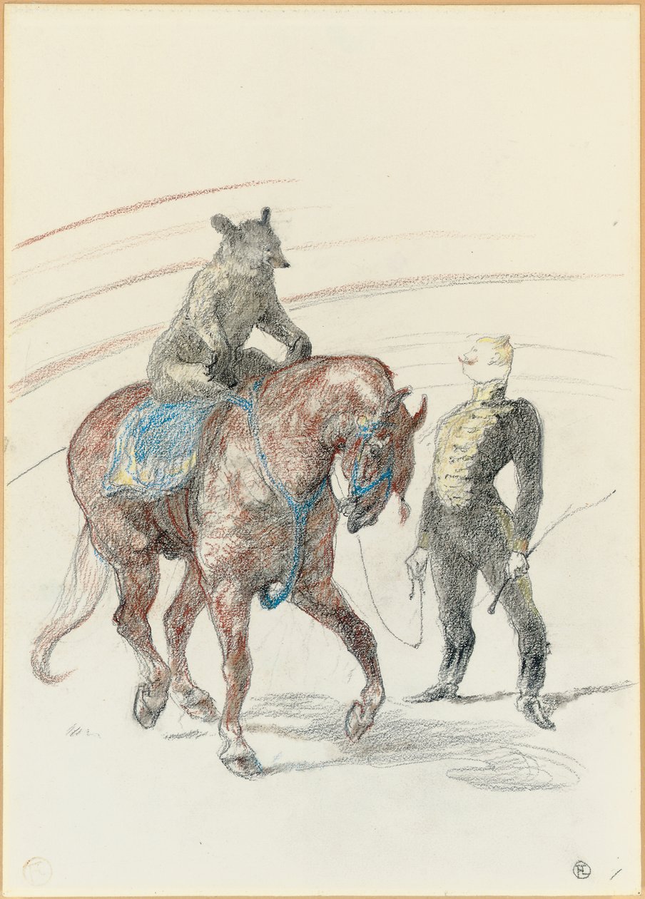 At the Circus: Bear Work on Panel, 1899 av Henri de Toulouse Lautrec