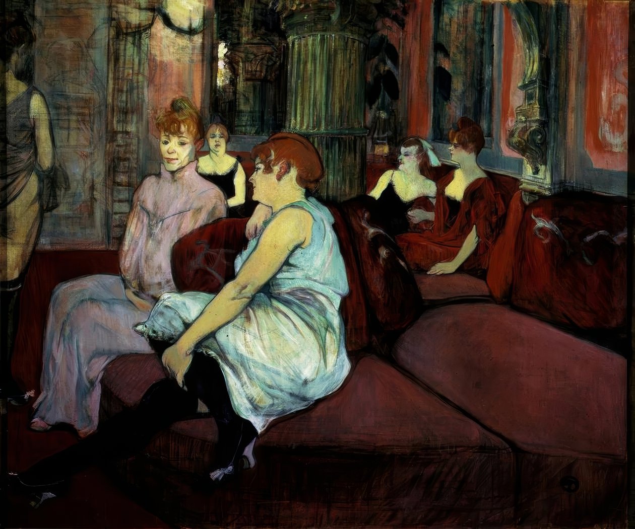 På salongen i rue des Moulins av Henri de Toulouse Lautrec