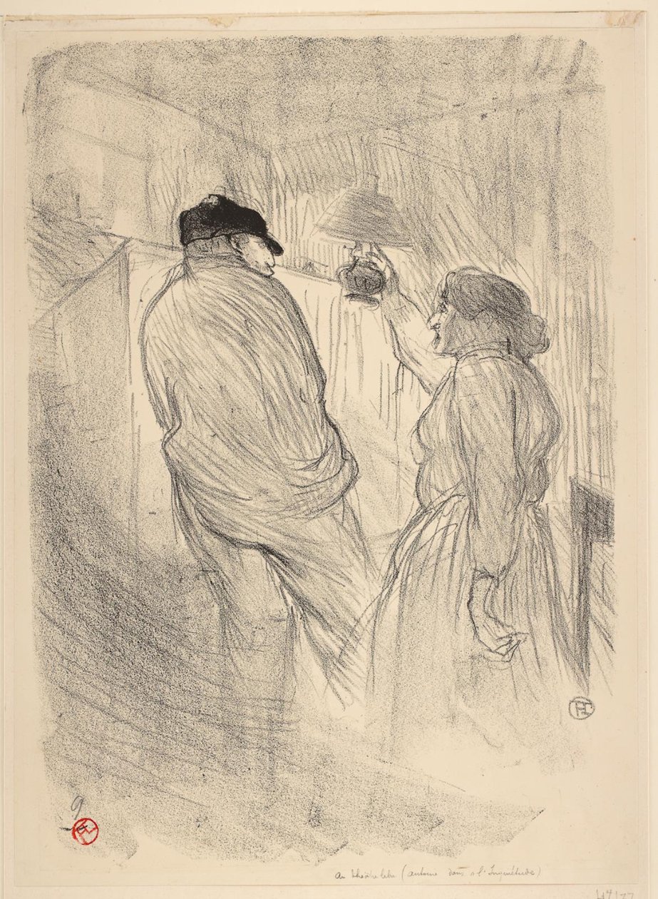 På Free Theatre, Antoine i The Worry av Henri de Toulouse Lautrec
