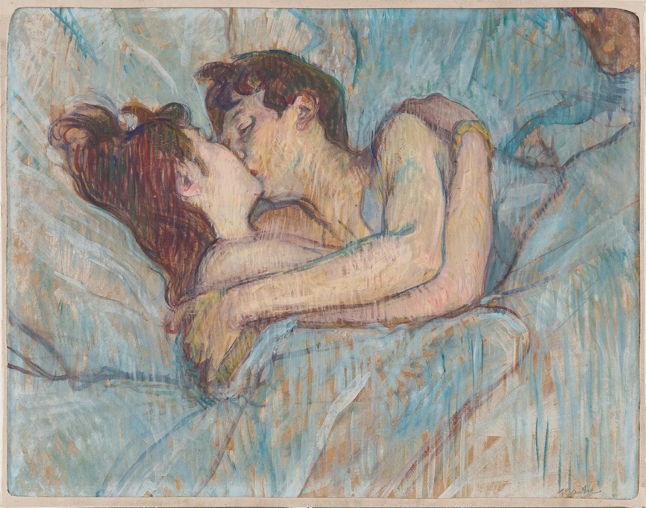 In Bed: The Kiss, 1892 av Henri de Toulouse Lautrec
