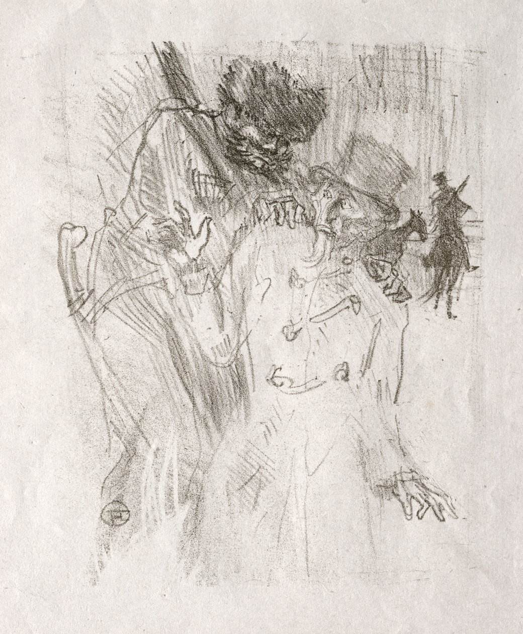 Ved foten av Sinai: Arrestering av Schlomé Fuss, 1898. av Henri de Toulouse Lautrec