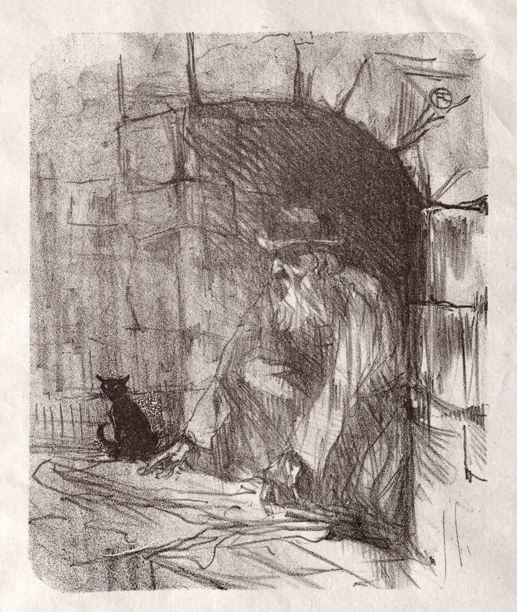At the Foot of Sinai: A Back Shop in Krakow, 1898. av Henri de Toulouse-Lautrec