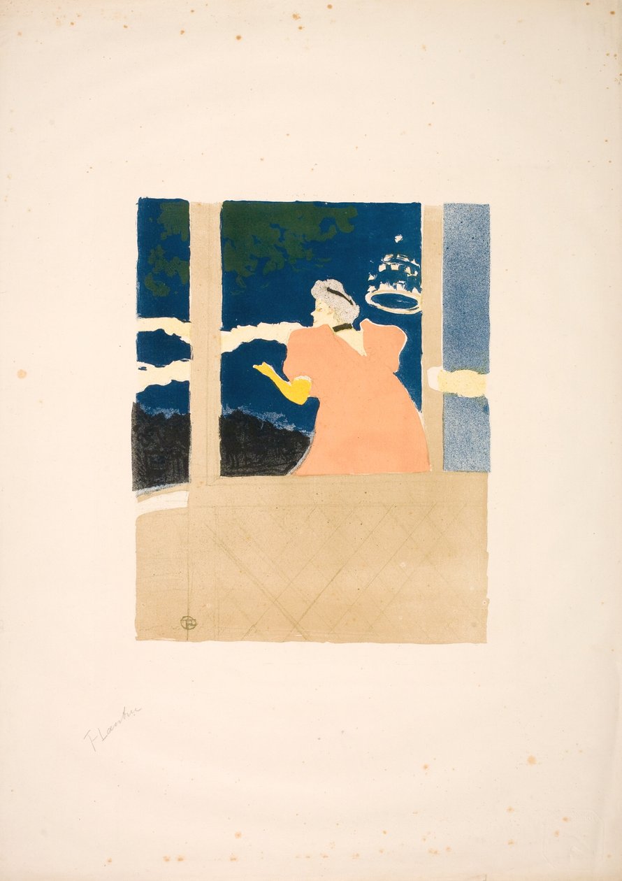 Aux Ambassadeurs - sanger på kafé-konserten av Henri de Toulouse Lautrec