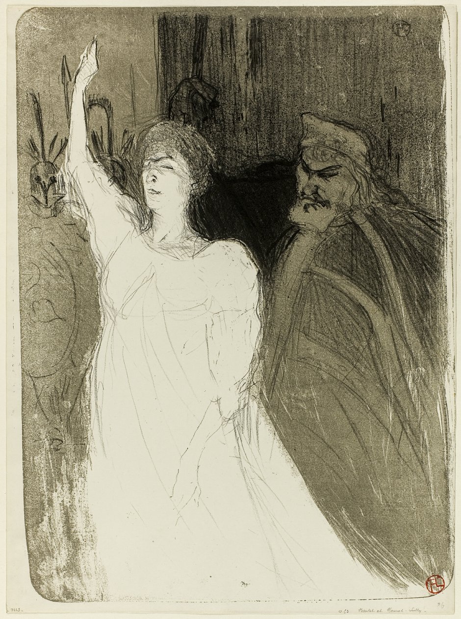 Bartet og Mounet-Sully, i Antigone av Henri de Toulouse Lautrec