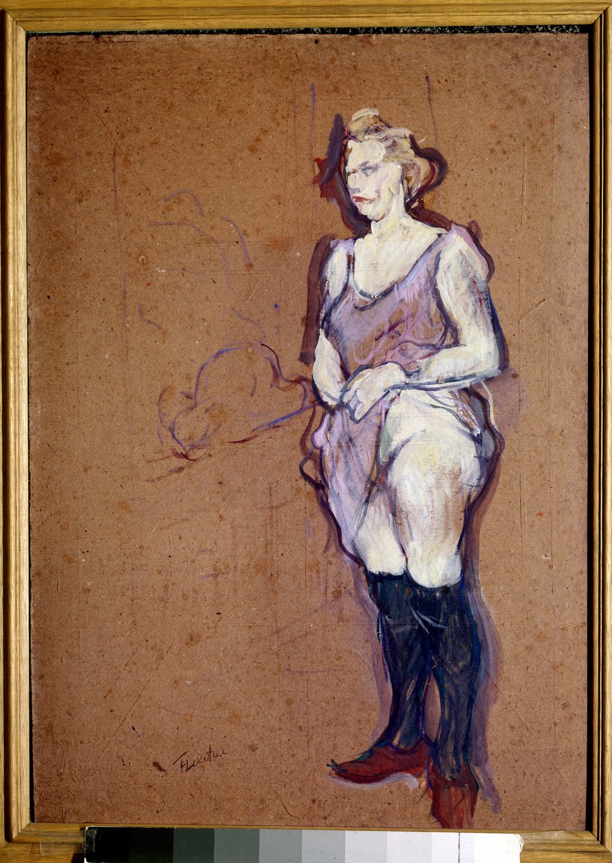 Blond husmor Portrett av prostituert. Maleri av Henri Toulouse Lautrec (1864-1901) 1894 Søn. 0,68x0,48 m Paris, musee d