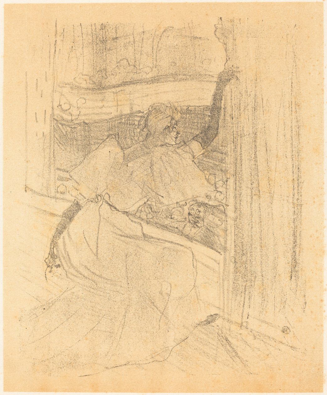Å bøye seg for publikum (Saluant le public) av Henri de Toulouse Lautrec