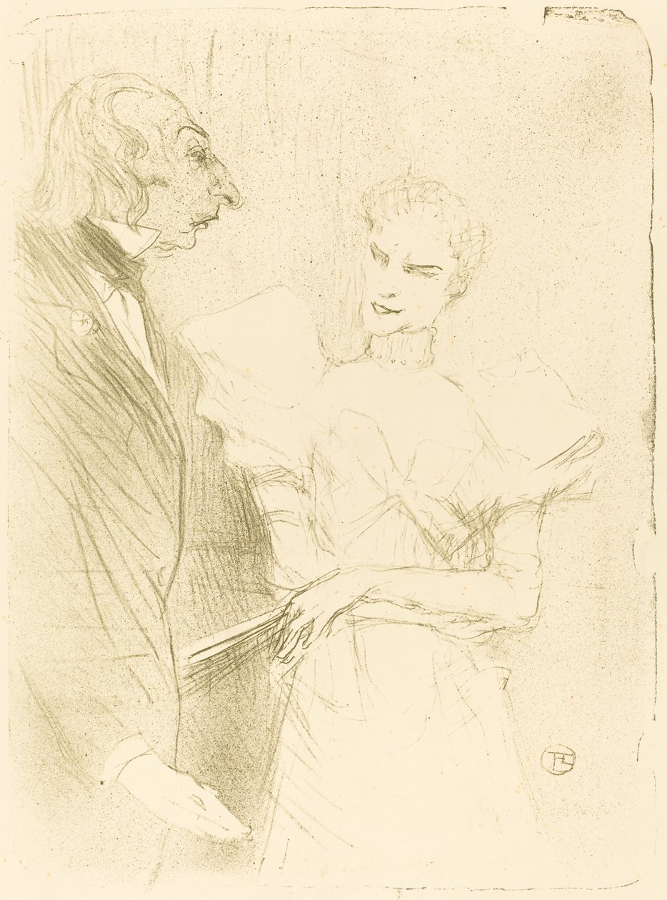 Brandes og Leloir i "Cabotins" av Henri de Toulouse Lautrec