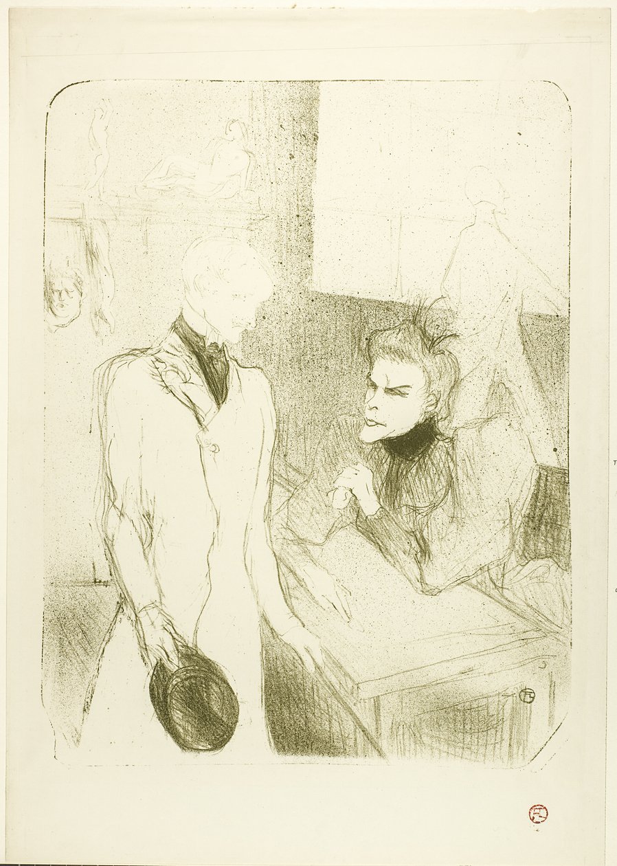 Brandès og le Bargy, i Les Cabotins av Henri de Toulouse Lautrec