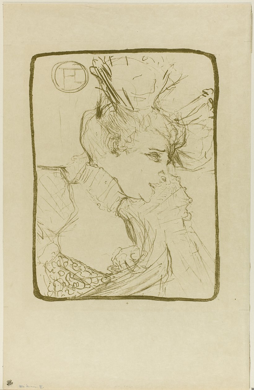 Byste av Mademoiselle Marcelle Lender av Henri de Toulouse Lautrec