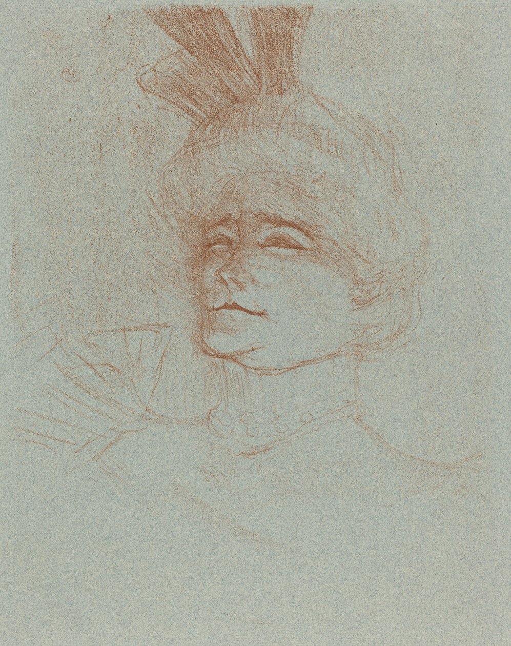 Byste av Mlle. Marcelle Lender, vendt tre fjerdedeler av Henri de Toulouse Lautrec