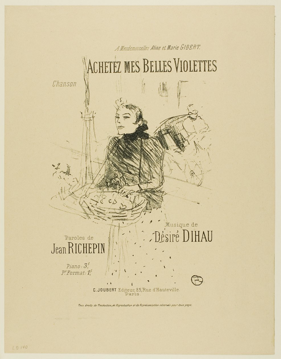 Kjøp My Pretty Violets, fra Melodier av Désiré Dihau av Henri de Toulouse Lautrec