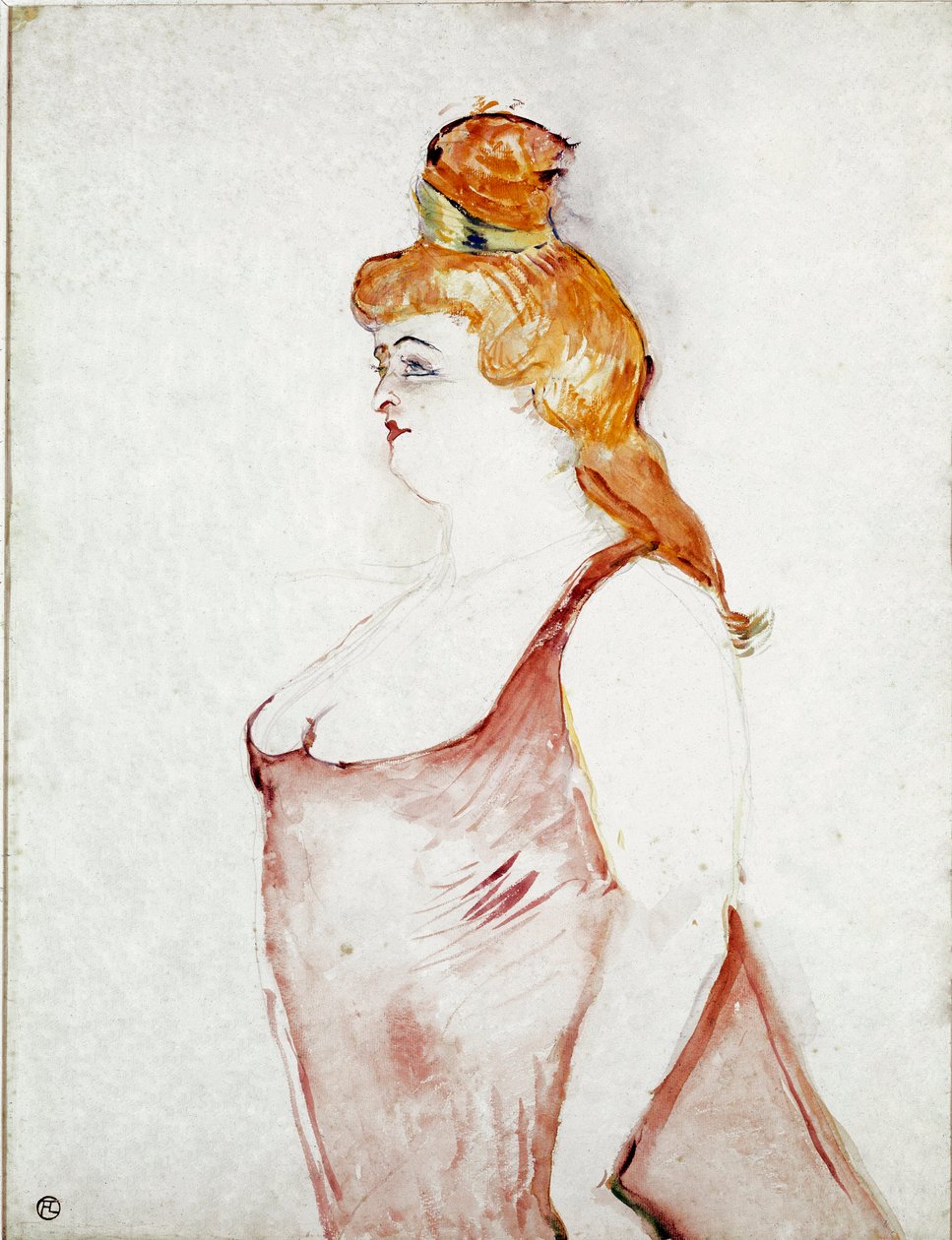 Cocyte i "Den vakre Helene"". Tegning av Henri de Toulouse-Lautrec (Toulouse Lautrec av Henri de Toulouse Lautrec